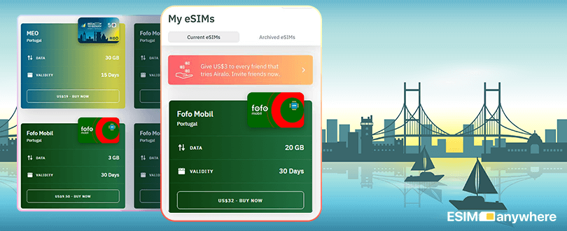 Cheap eSim card for Portugal