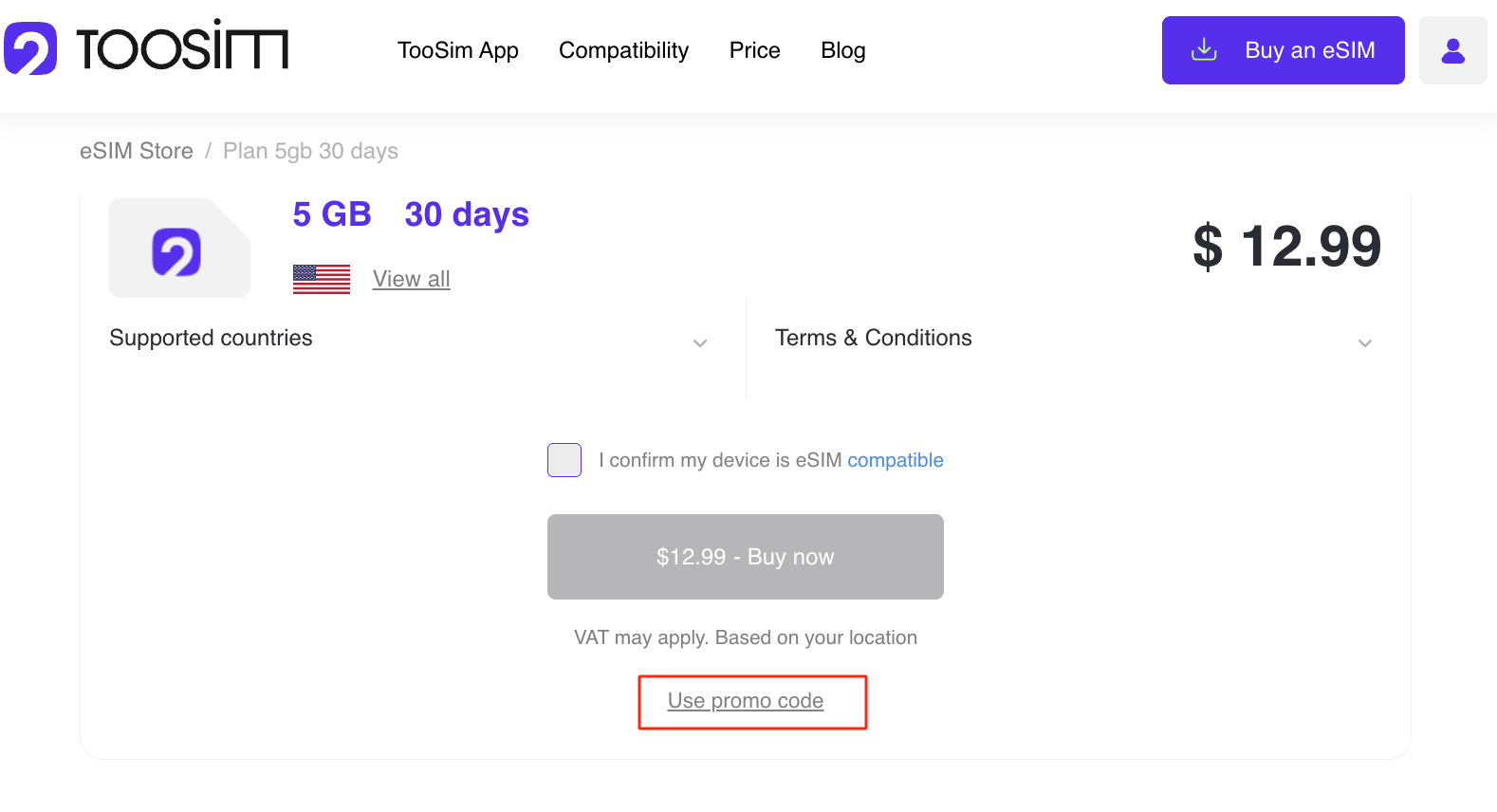 usa esim without prmo code